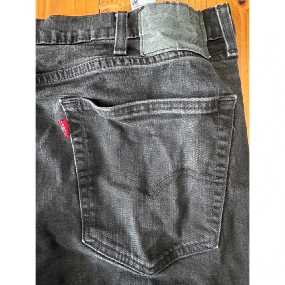 Levi Strauss 505 Black Regular Fit Straight Leg Jeans Mens Size 36x30